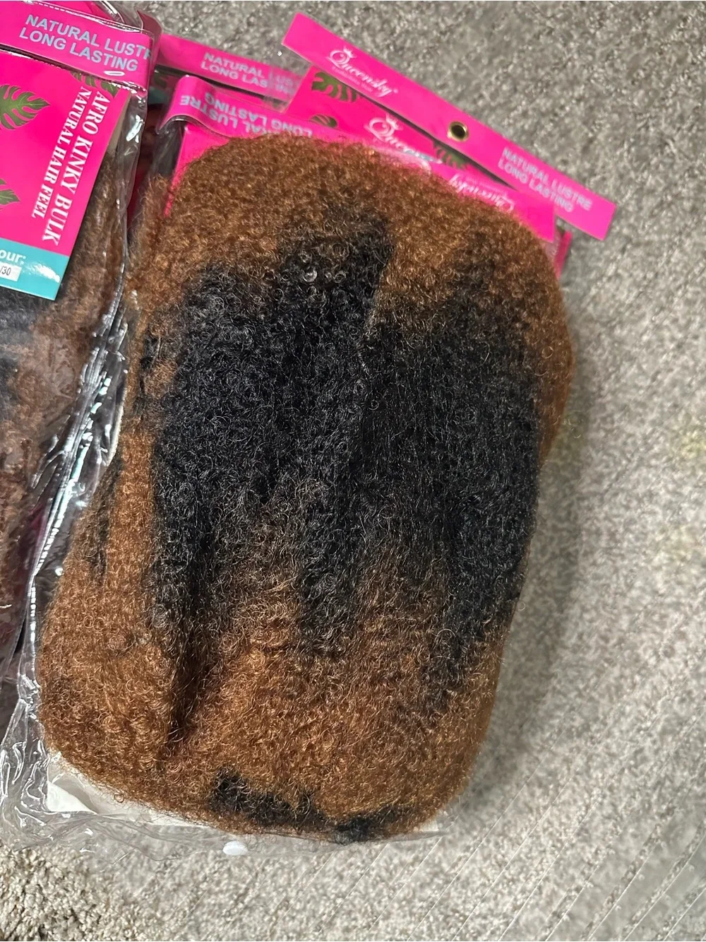 Afro Kinky Bulk Hair Extension -color 30NA30 Ombre for mini Twist, crotchet